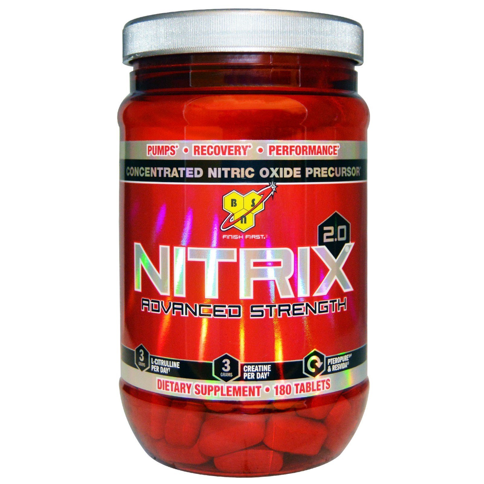 BSN Nitrix 2.0 Supplement, 180 Tablets